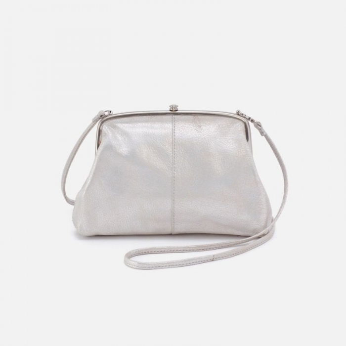 Hobo Women's Lana Crossbody in Metallic Leather - Silver | New Arrivals