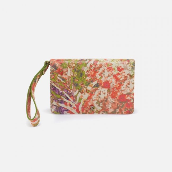 Hobo Women's Jill Wristlet in Printed Leather - Tropic Print | New Arrivals