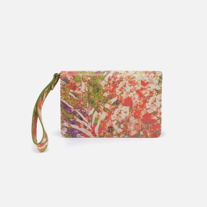 Hobo Women's Jill Wristlet in Printed Leather - Tropic Print | New Arrivals