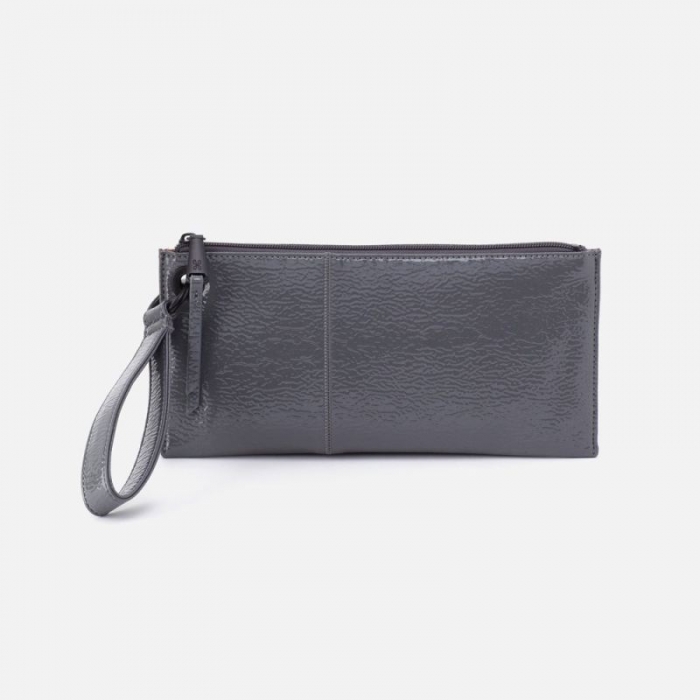 Hobo Women's Vida Wristlet in Pebbled Patent - Basalt | New Arrivals