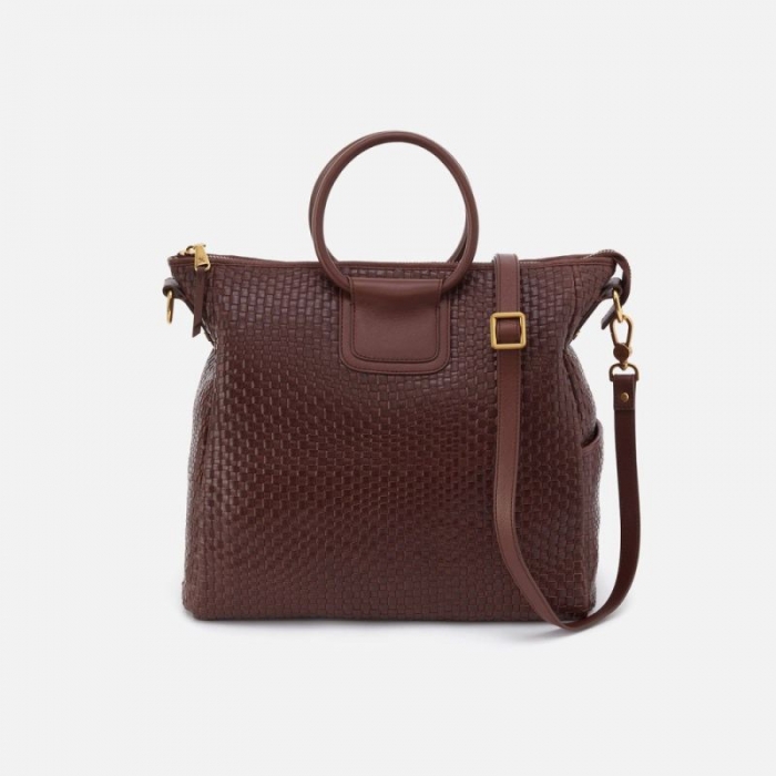 Hobo Women's Sheila Large Satchel in Wave Weave Leather - Pecan | New Arrivals