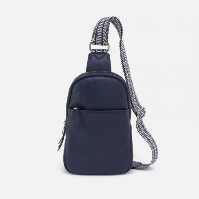 Hobo Women's Cass Sling in Pebbled Leather - Sapphire | New Arrivals