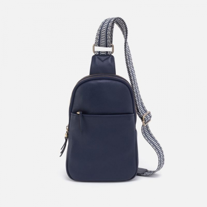Hobo Women's Cass Sling in Pebbled Leather - Sapphire | New Arrivals