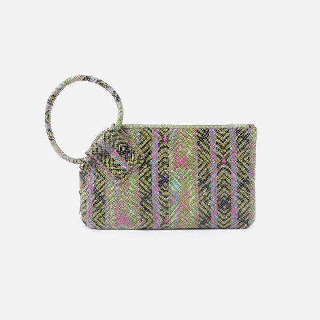 Hobo Women's Sable Wristlet in Printed Leather - Geo Diamond Print | New Arrivals