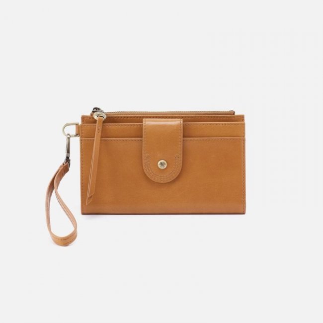 Hobo Women's Kali Phone Wallet in Polished Leather - Natural | New Arrivals