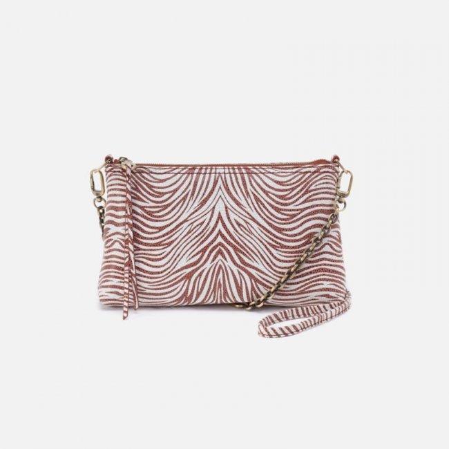 Hobo Women's Darcy Luxe Crossbody in Printed Leather - Ginger Zebra | New Arrivals
