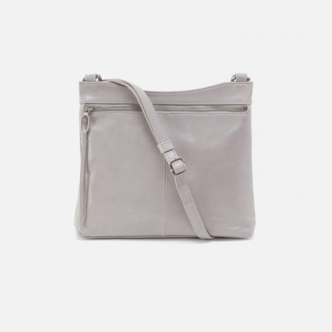 Hobo Women's Cambel Crossbody in Polished Leather - Light Grey | New Arrivals