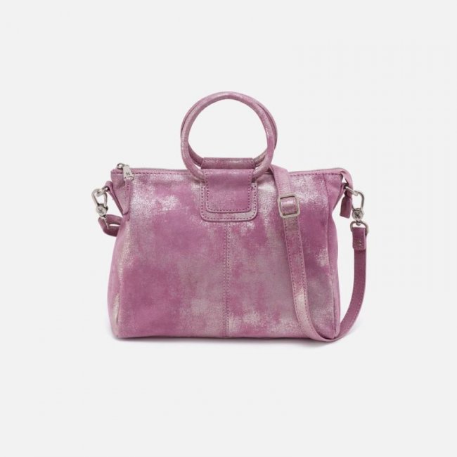 Hobo Women's Sheila Medium Satchel in Metallic Leather - Violet Metallic | New Arrivals