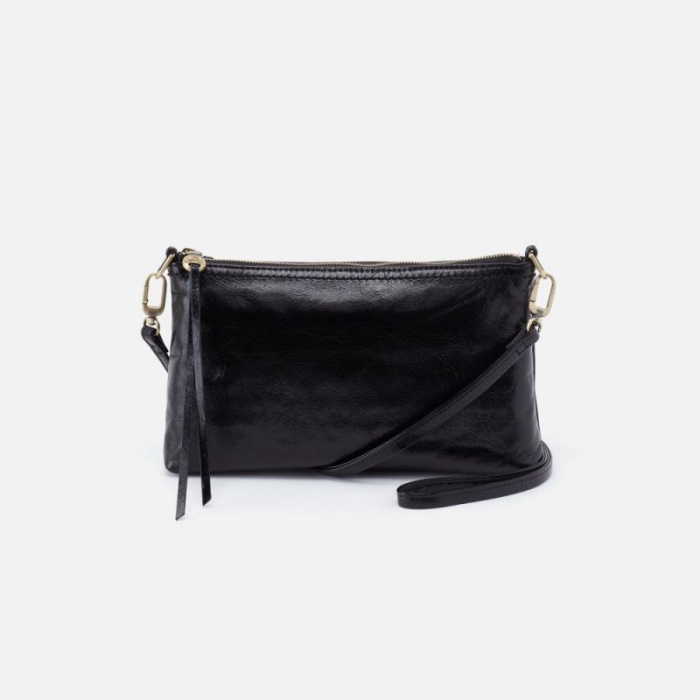 Hobo Women's Darcy Crossbody in Polished Leather - Black | New Arrivals
