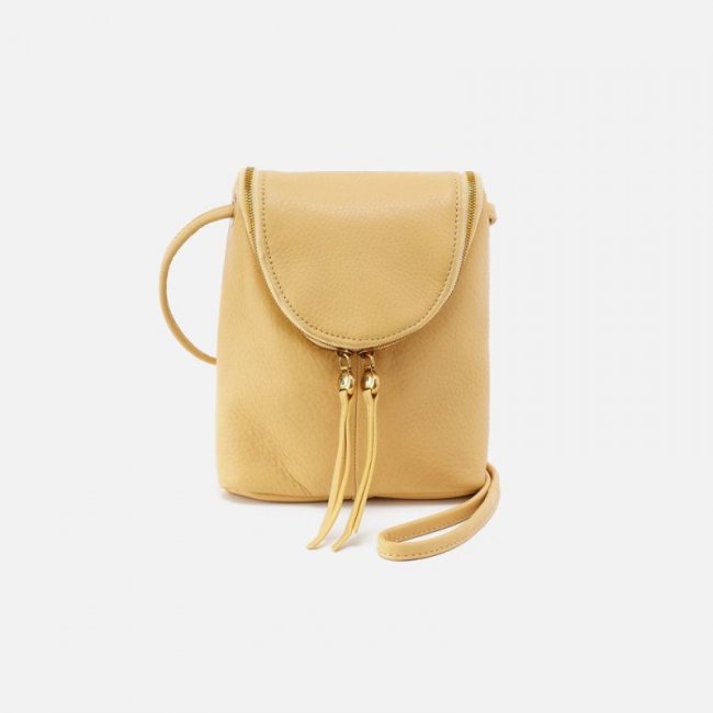 Hobo Women's Fern Crossbody in Pebbled Leather - Flax | New Arrivals