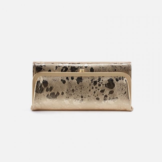 Hobo Women's Rachel Continental Wallet in Metallic Leather - Gilded Marble | New Arrivals