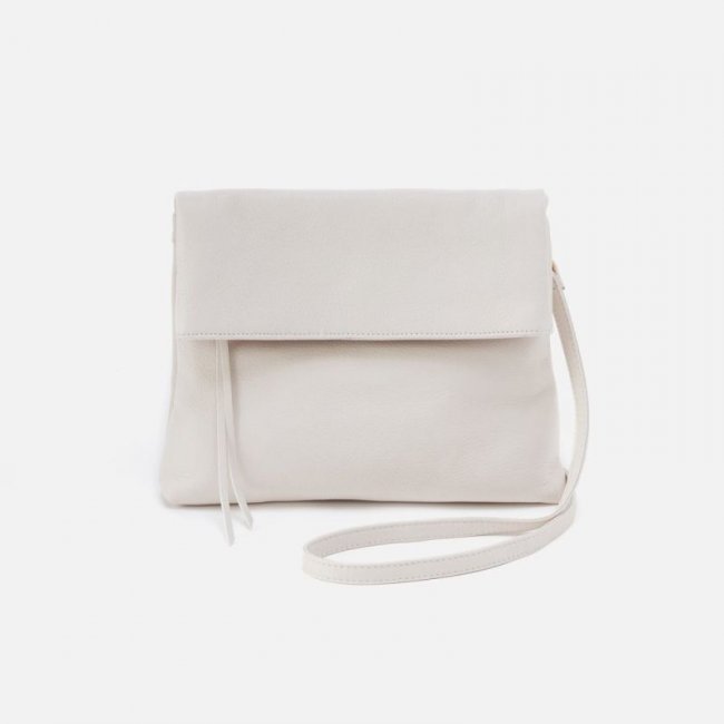 Hobo Women's Draft Crossbody in Pebbled Leather - White | New Arrivals
