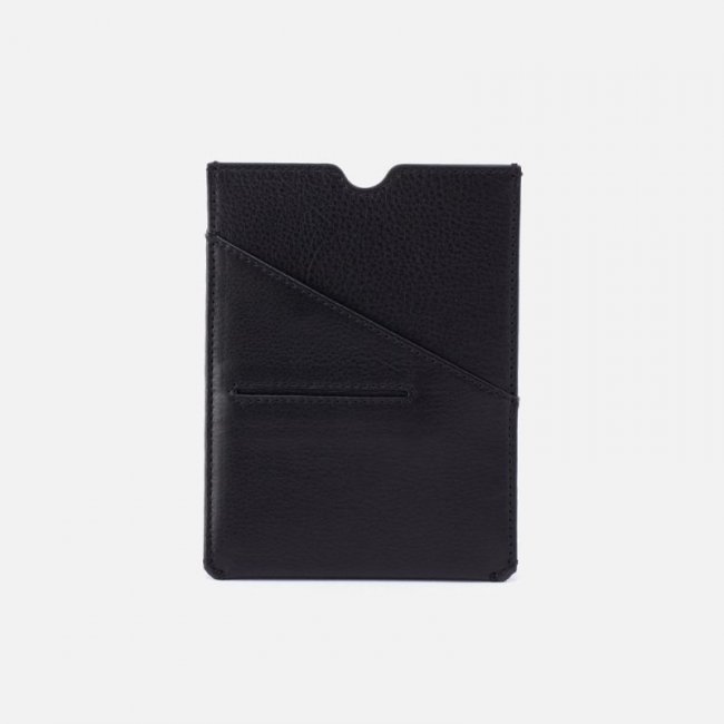 Hobo Women's Men's Passport Holder in Silk Napa Leather - Black | New Arrivals