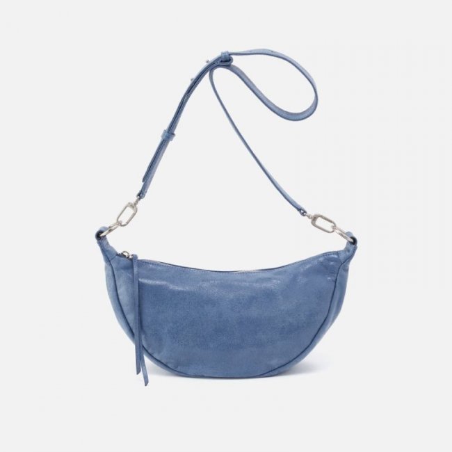 Hobo Women's Knox Sling in Buffed Leather - Azure | New Arrivals