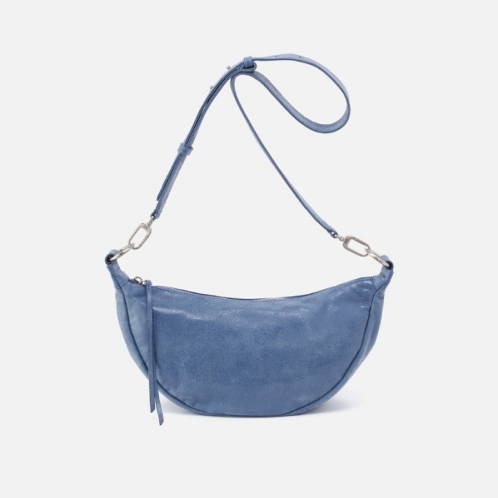 Hobo Women's Knox Sling in Buffed Leather - Azure | New Arrivals