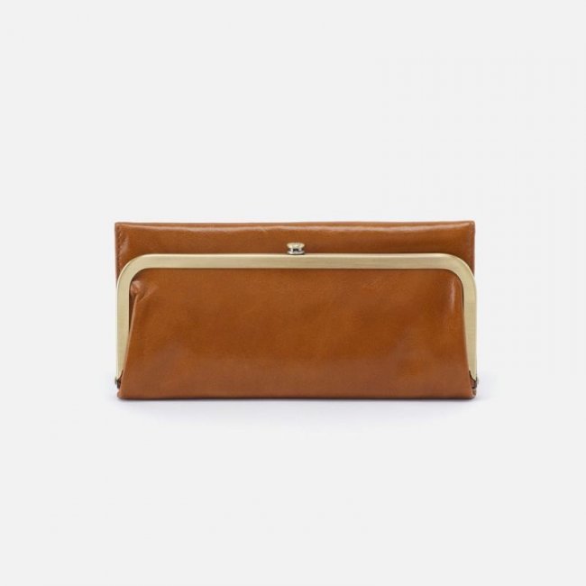 Hobo Women's Rachel Continental Wallet in Polished Leather - Truffle | New Arrivals