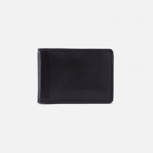 Hobo Women's Navigator Money Clip Wallet in Aston Leather - Black | New Arrivals