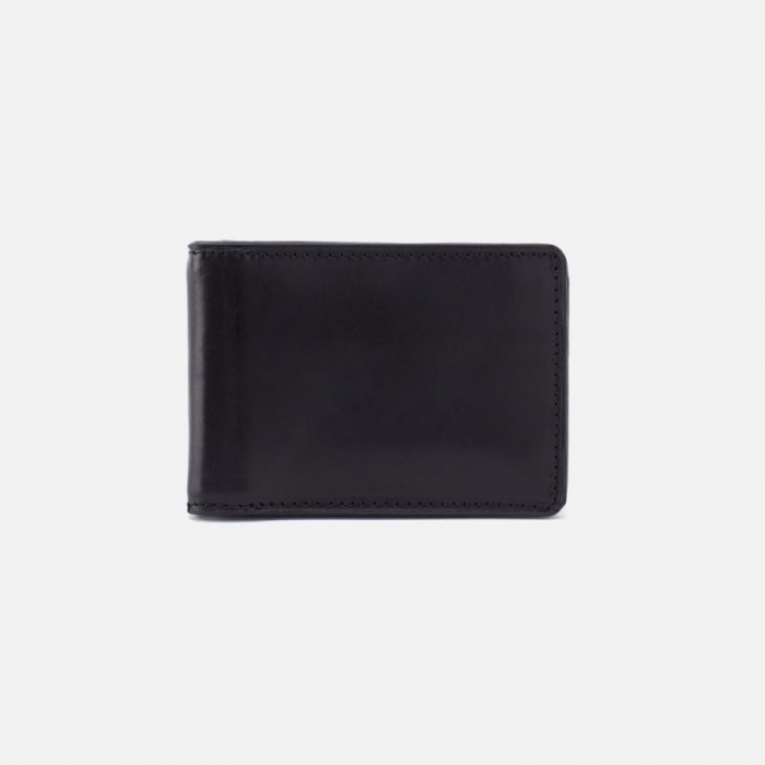 Hobo Women's Navigator Money Clip Wallet in Aston Leather - Black | New Arrivals