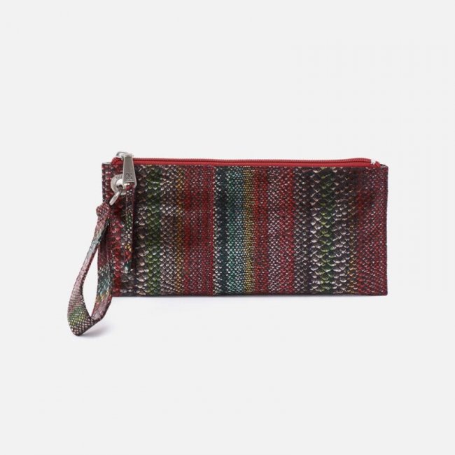 Hobo Women's Vida Wristlet in Printed Leather - Holiday Stripe | New Arrivals