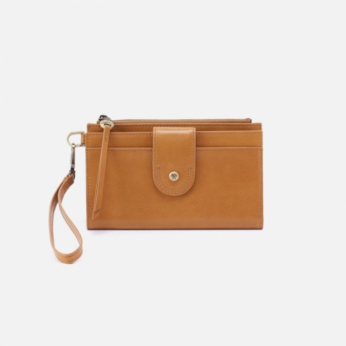 Hobo Women's Kali Phone Wallet in Polished Leather - Natural | New Arrivals