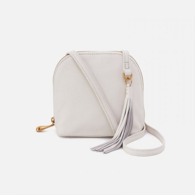 Hobo Women's Nash Crossbody in Pebbled Leather - White | New Arrivals