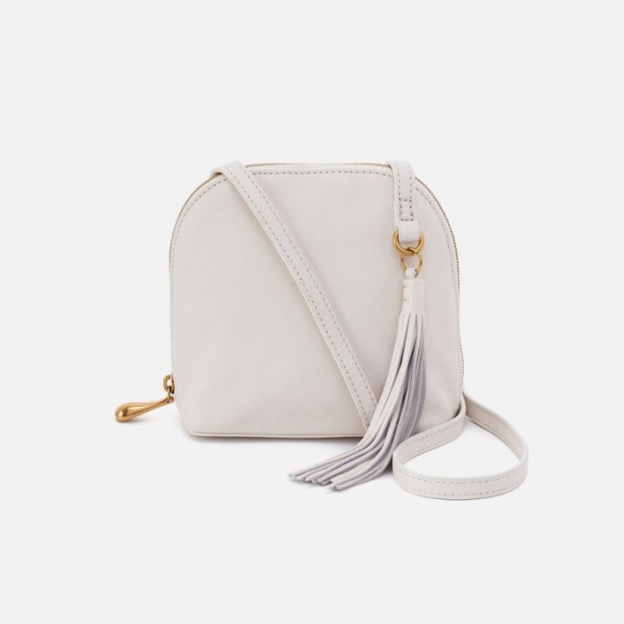 Hobo Women's Nash Crossbody in Pebbled Leather - White | New Arrivals