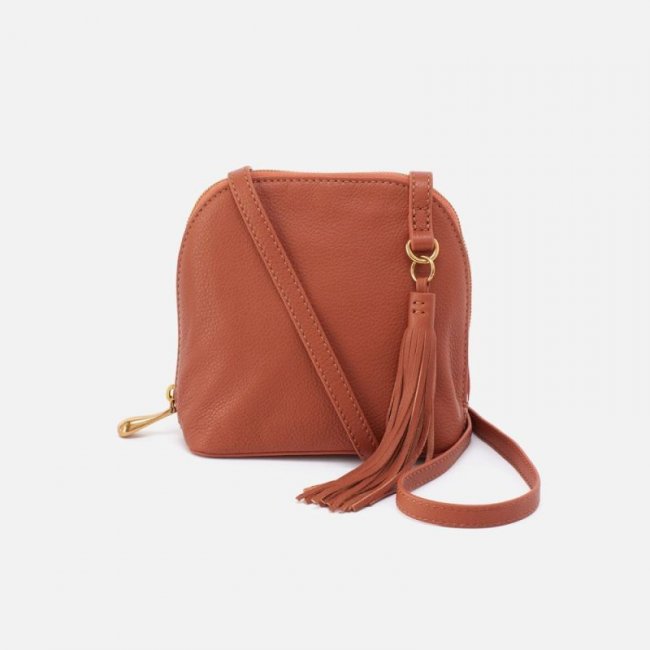 Hobo Women's Nash Crossbody in Pebbled Leather - Cognac | New Arrivals