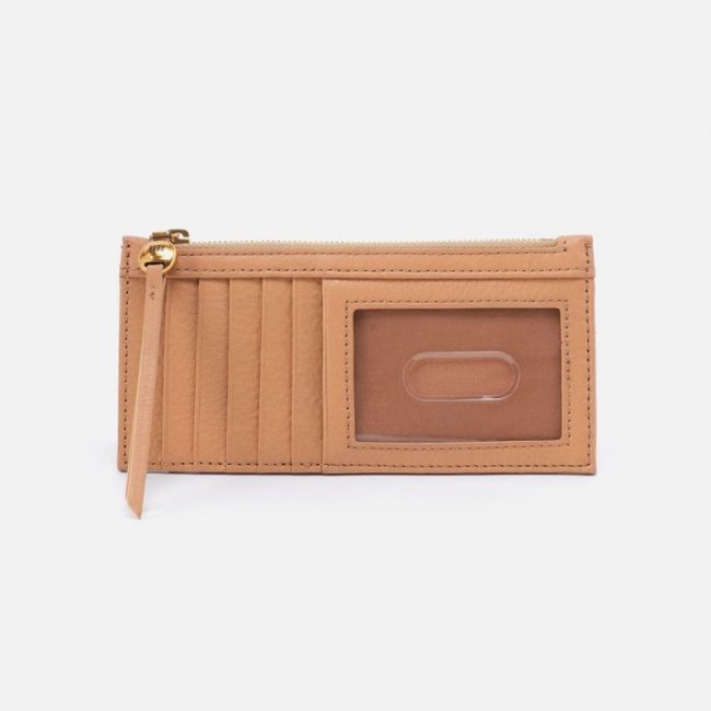 Hobo Women's Carte Card Case in Pebbled Leather - Sandstorm | New Arrivals