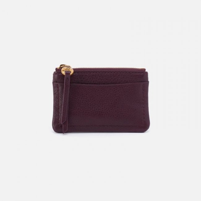 Hobo Women's Lumen Card Case in Pebbled Leather - Ruby Wine | New Arrivals