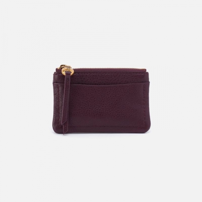 Hobo Women's Lumen Card Case in Pebbled Leather - Ruby Wine | New Arrivals