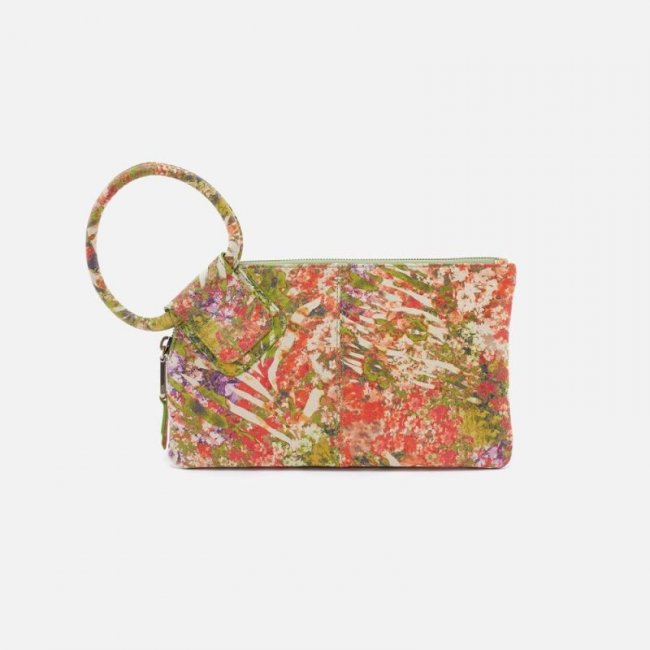 Hobo Women's Sable Wristlet in Printed Leather - Tropic Print | New Arrivals