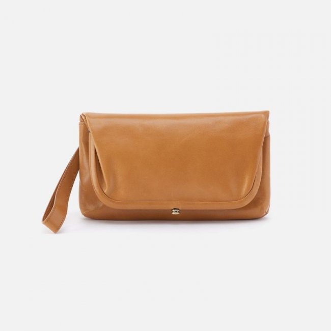 Hobo Women's Lauren Wristlet in Polished Leather - Natural | New Arrivals