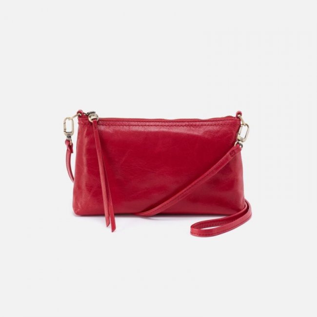 Hobo Women's Darcy Crossbody in Polished Leather - Claret | New Arrivals