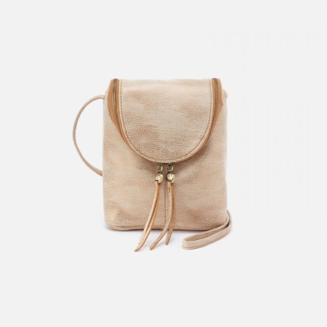 Hobo Women's Fern Crossbody in Metallic Leather - Gold Leaf | New Arrivals
