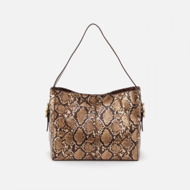 Hobo Women's Render Shoulder Bag in Printed Leather - Golden Snake | New Arrivals