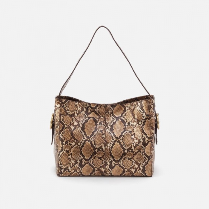 Hobo Women's Render Shoulder Bag in Printed Leather - Golden Snake | New Arrivals