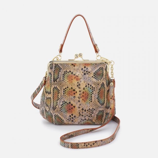 Hobo Women's Alba Crossbody in Printed Leather - Opal Snake Print | New Arrivals
