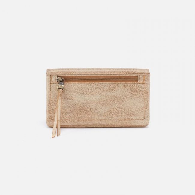Hobo Women's Lumen Continental Wallet in Metallic Leather - Gold Leaf | New Arrivals