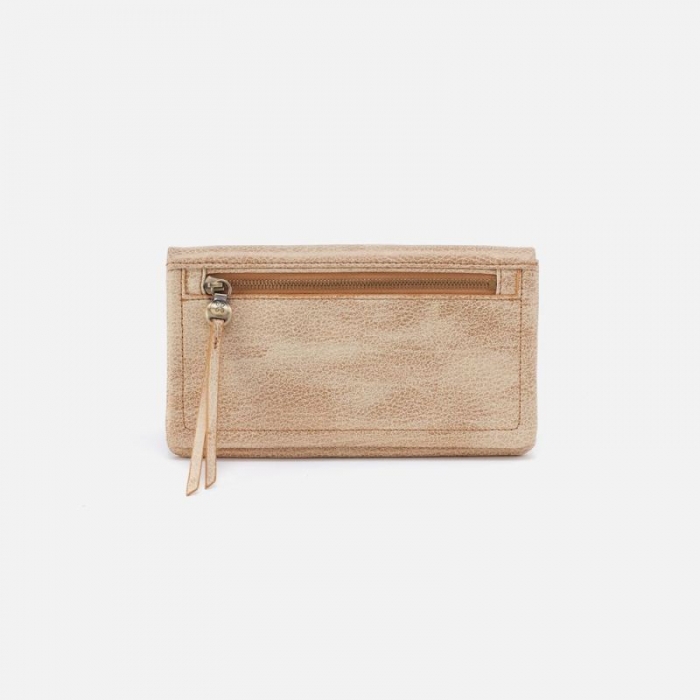Hobo Women's Lumen Continental Wallet in Metallic Leather - Gold Leaf | New Arrivals