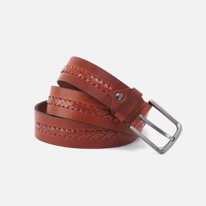 Hobo Women's Cognac Navigator Belt in Aston Leather - 38 | New Arrivals