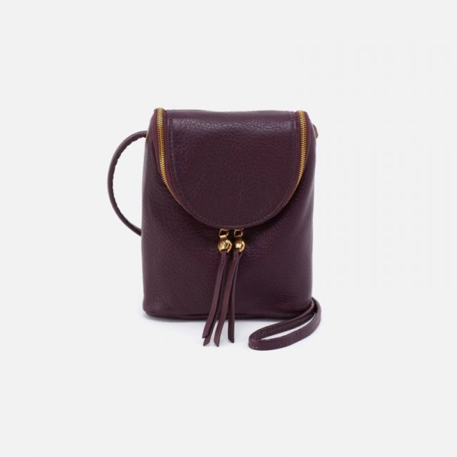 Hobo Women's Fern Crossbody in Pebbled Leather - Ruby Wine | New Arrivals