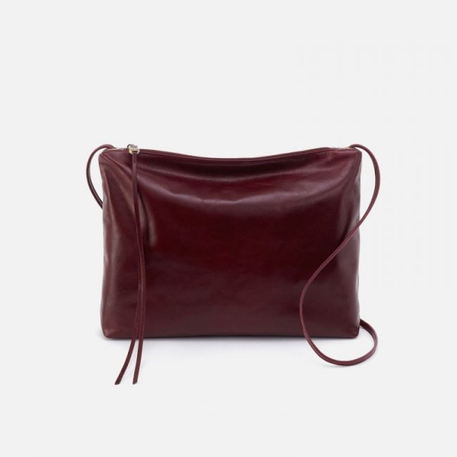 Hobo Women's Ziggy Crossbody in Polished Leather - Merlot | New Arrivals