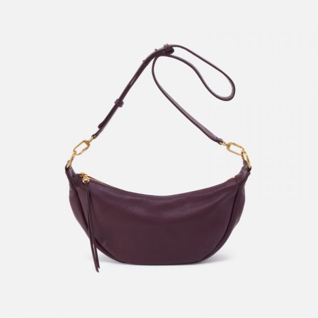 Hobo Women's Knox Sling in Pebbled Leather - Ruby Wine | New Arrivals