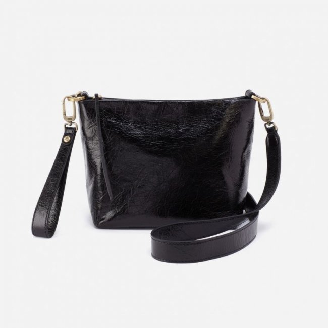 Hobo Women's Ashe Crossbody in Polished Leather - Black | New Arrivals
