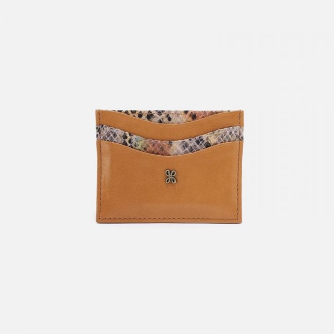 Hobo Women's Max Card Case in Mixed Leathers - Natural | New Arrivals