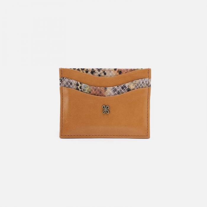 Hobo Women's Max Card Case in Mixed Leathers - Natural | New Arrivals