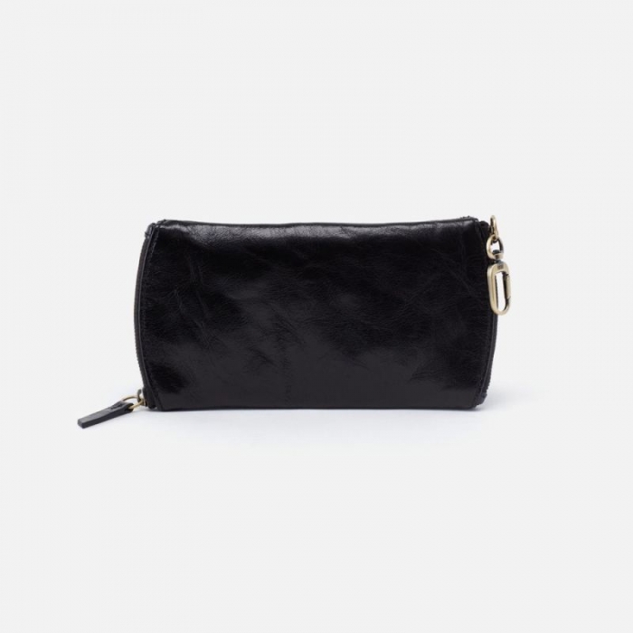 Hobo Women's Spark Double Eyeglass Case in Polished Leather - Black | New Arrivals