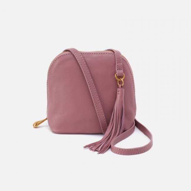 Hobo Women's Nash Crossbody in Pebbled Leather - Mauve | New Arrivals