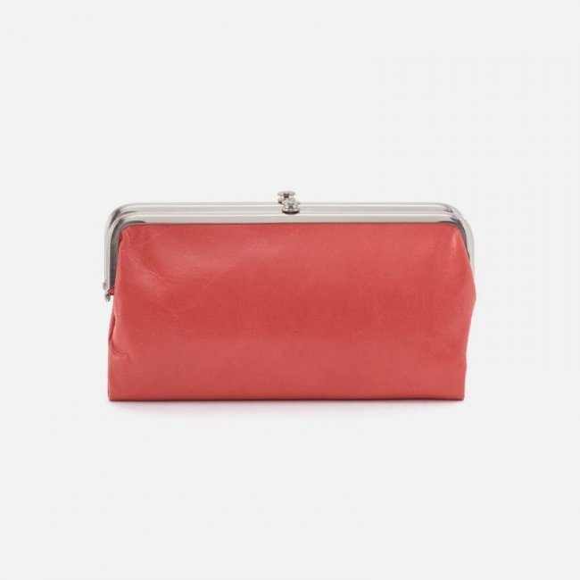 Hobo Women's Lauren Clutch-Wallet in Polished Leather - Cherry Blossom | New Arrivals