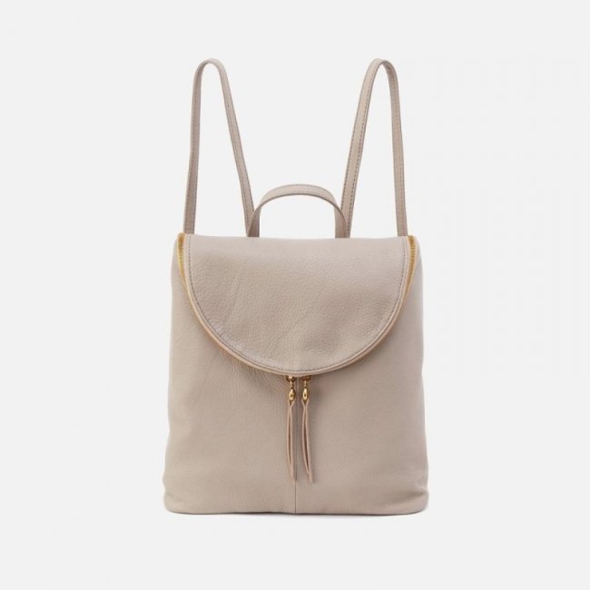 Hobo Women's Fern Backpack in Pebbled Leather - Taupe | New Arrivals